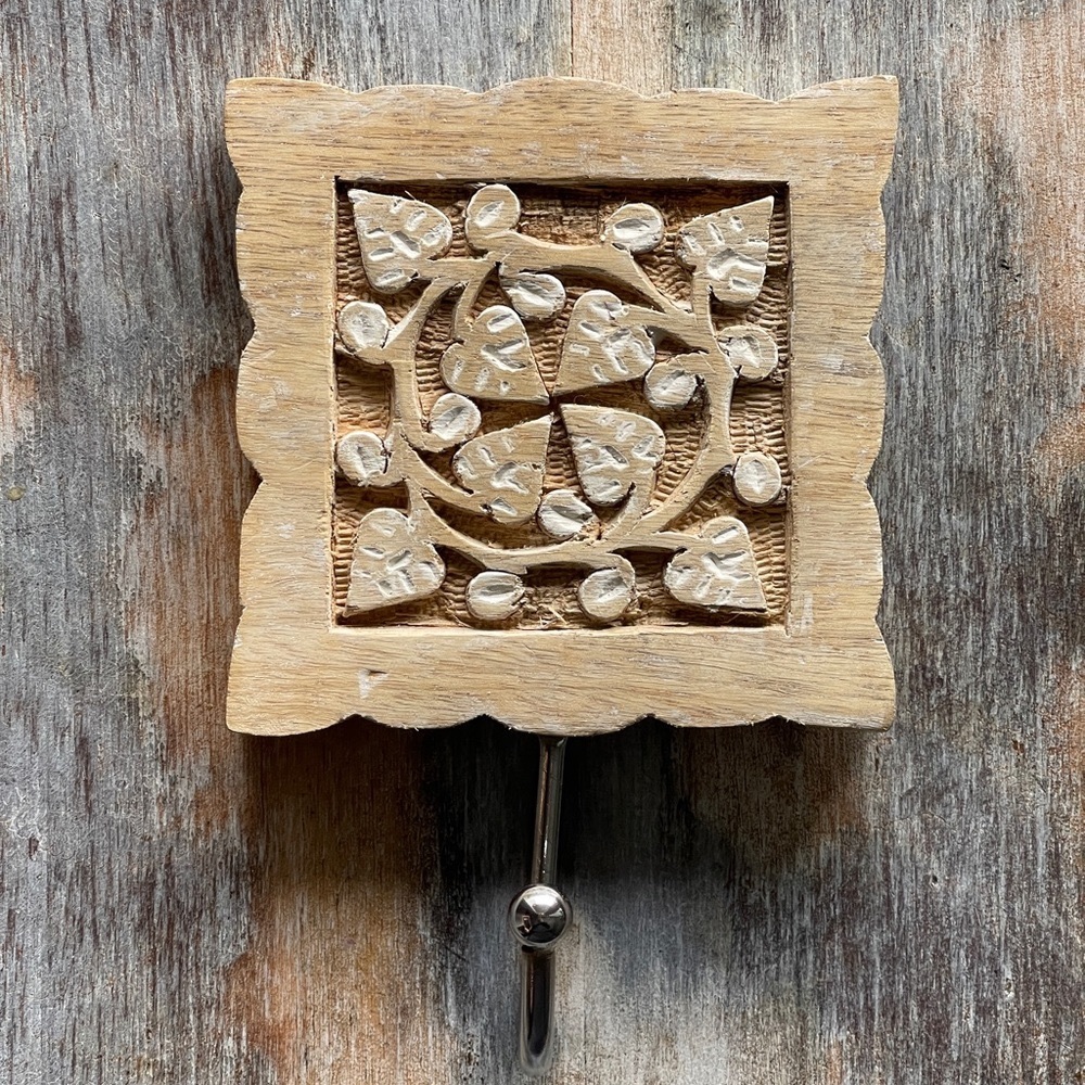 Wooden wall hook thrifted